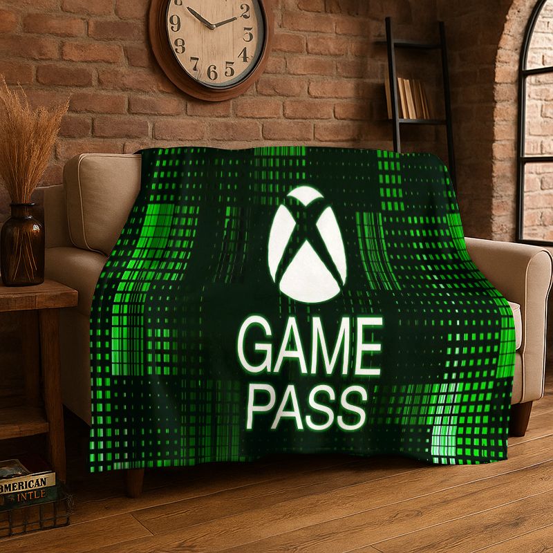 레트로 Xbox 게임 게이머 로고 플란넬 담요 부드럽고 - Retro Gaming Logo 리뷰 및 가격