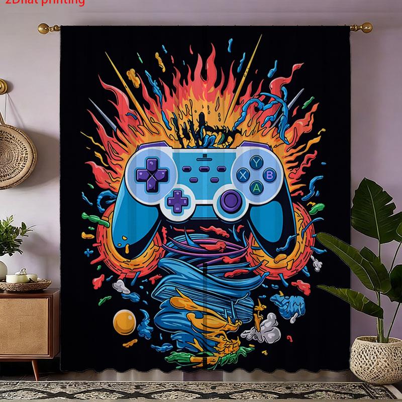 레트로 게임 컨트롤러 커튼 팝 문화 비디오 게임 아트  - Retro Gaming Cafe 리뷰 및 가격