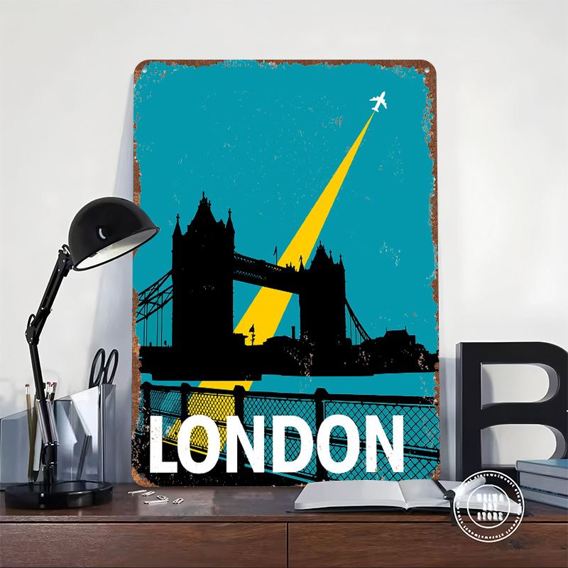 런던 여행 타워 브리지 금속 포스터 맞춤형 벽 장식 레 - Retro Gaming In London 리뷰 및 가격