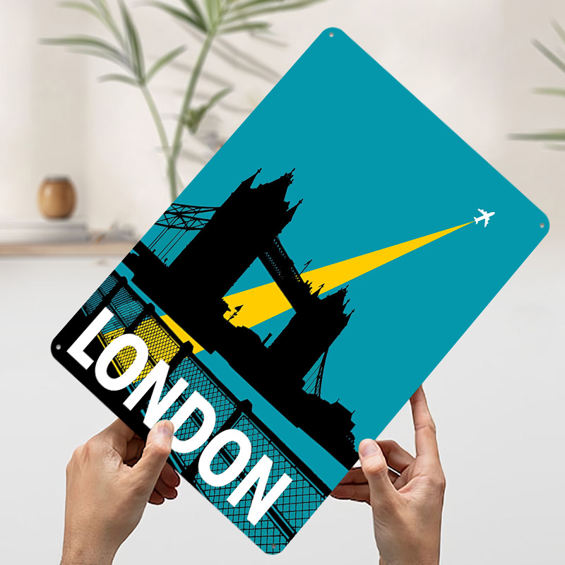 런던 여행 타워 브리지 금속 포스터 맞춤형 벽 장식 레 - Retro Gaming In London 리뷰 및 가격