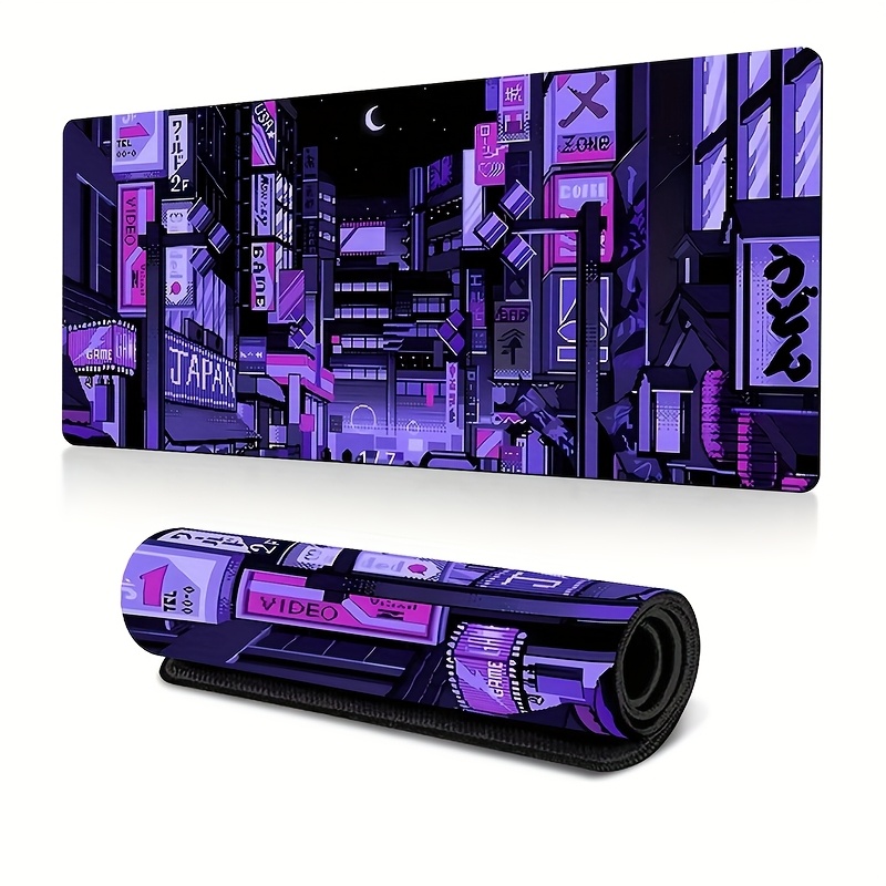 XXL 도쿄 스트리트 데스크 매트, 생동감 넘치는 보라 - Retro Gaming Tokyo 리뷰 및 가격