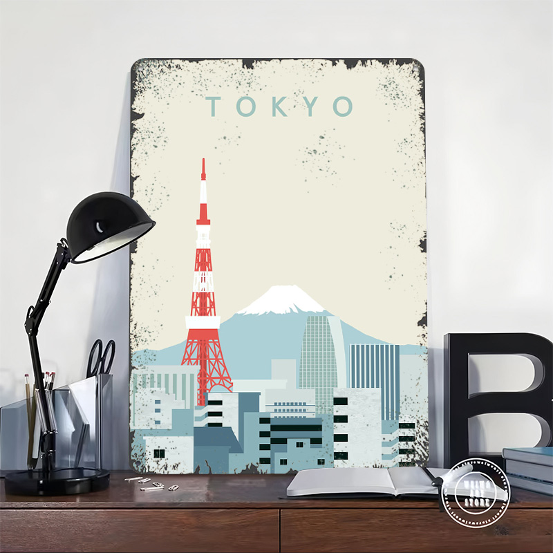 도쿄 포스터 레트로 3D 프린팅 금속 사인 맞춤형 벽걸 - Retro Gaming Tokyo 리뷰 및 가격